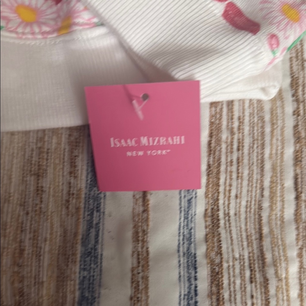 Isaac Mizrahi Pink and Green Floral Ruffle Set - Picture 3 of 6